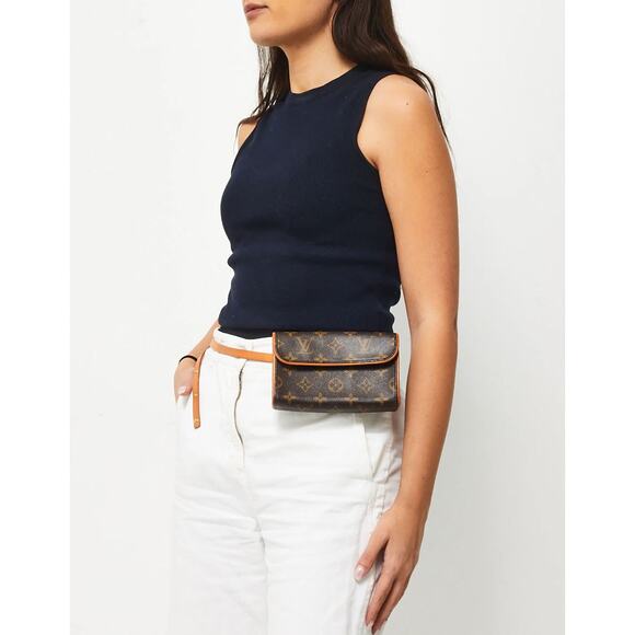 Louis Vuitton Pochette Florentine Belt Bum Bag LV Monogram Fanny Pack Crossbody - Picture 3 of 11